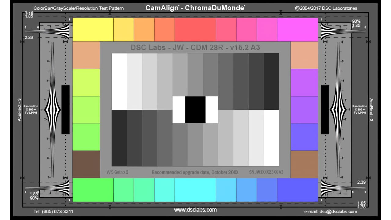 The famous DSC Lab's ChromaDuMonde test chart